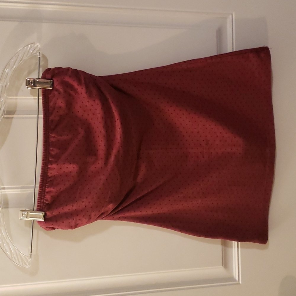 3/$10 Burgundy tube top w/stars sz M